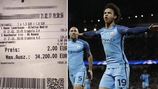 Leroy Sane'nin golü 34200 euroya maloldu