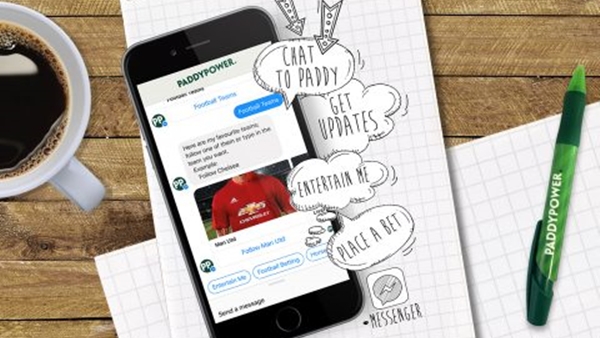 paddypower facebook chatbox bahis uygulaması