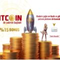 Artemisbet’ten Yeni Ödeme Yöntemi Bitcoin’e 250 TL Bonus