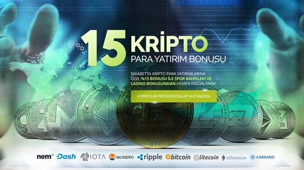 Sekabet’ten Kripto Paralara Özel %15 Bonus