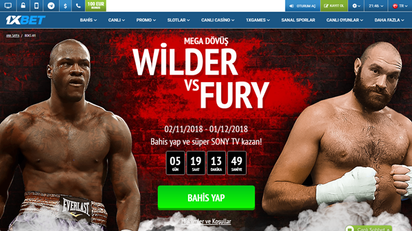 1xbet’ten Fury – Wilder Mücadelesine Dev Kampanya