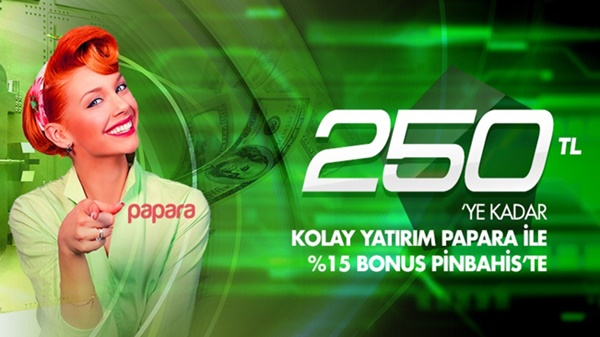 Pinbahis’ten Papara Yatırımlarına 250 TL Bonus